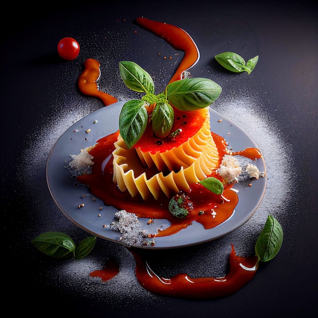 Tomato Pasta with Basil and Cheese A Delicious FusionGenerative AI