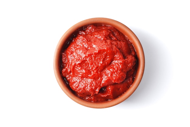 Tomato paste  isolated on white background