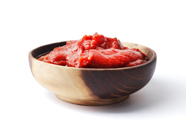 Tomato paste  isolated on white background