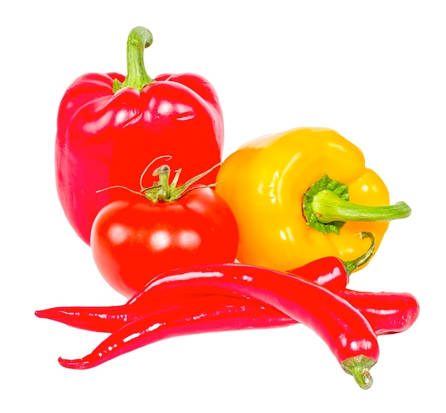 Tomato pepper and chili