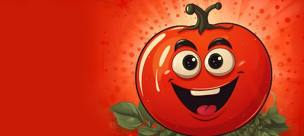 Photo tomato on a red background la tomatina