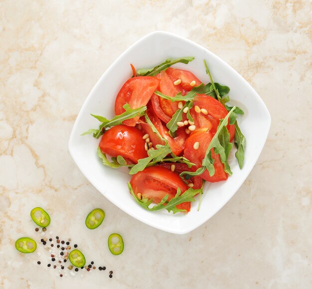 Tomato salad with arugula