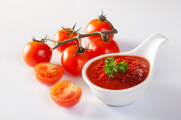 Tomato sauce, gaspacho, ketchup