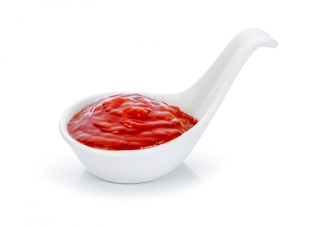 Tomato sauce isolated on white