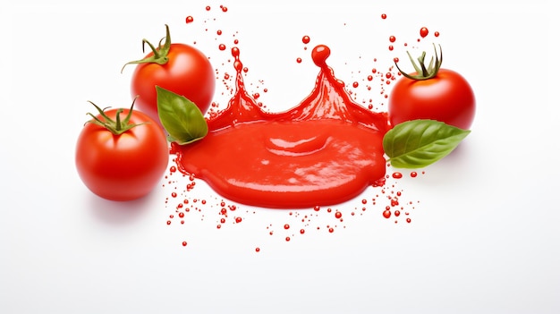 Photo tomato sauce isolated on white