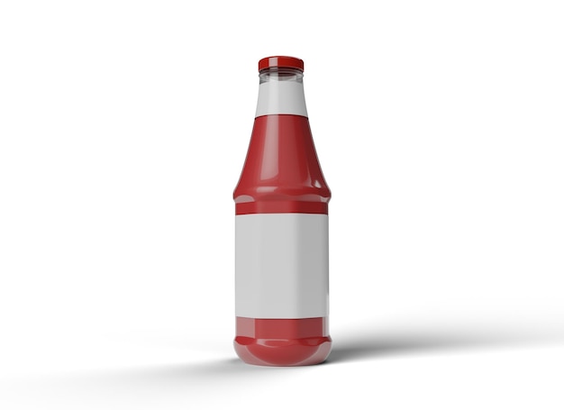 Photo tomato sauce mockup 3d render model for product packaging design