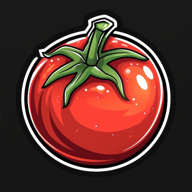 Tomato simple logo solid flat color
