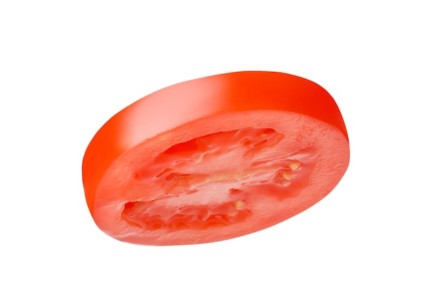 Tomato sliced into rings Fresh juicy Tomato Angle angle Isolated