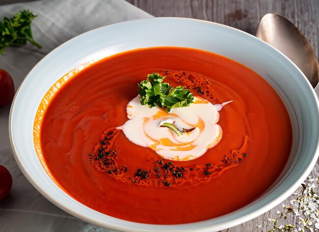 tomato soup cream Food Photography