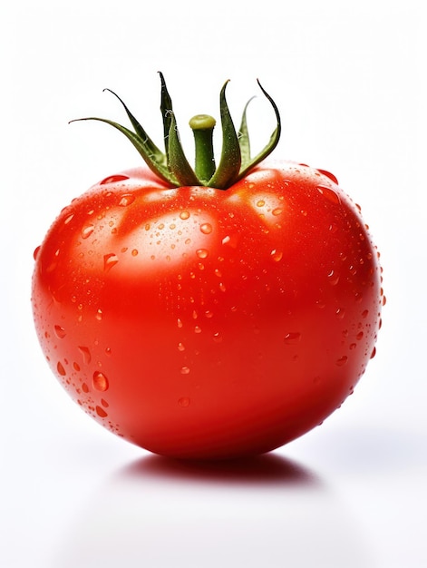 Foto tomato studio shot geïsoleerd op een heldere achtergrond voedselfotografie generatieve ai