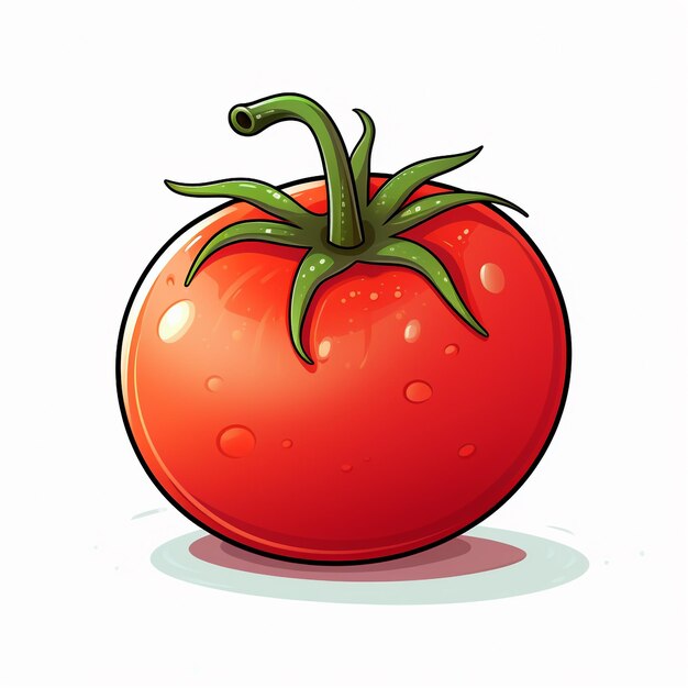 Photo tomato vector image white background