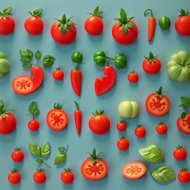 Томат овощный мультфильм векторная икона иллюстрация еда природа икона концепция изолированный премиум вектор