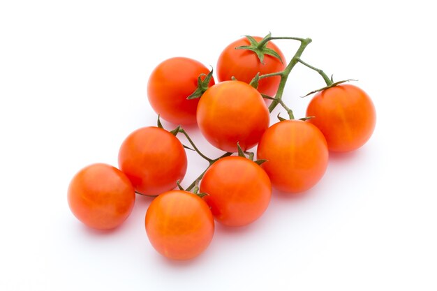 Tomato on the white isolatd background.