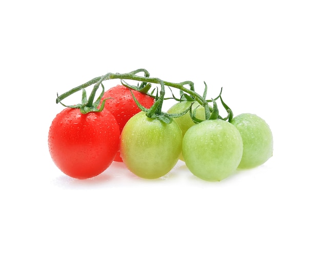 사진 흰색 절연 방울과 토마토