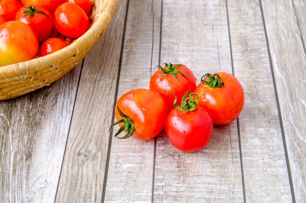 Pomodori in un cestino