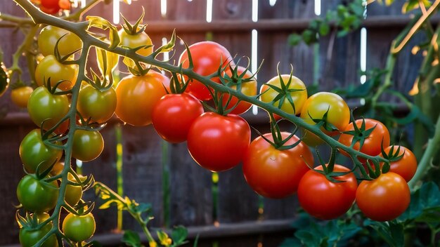 Tomatoes on a branch