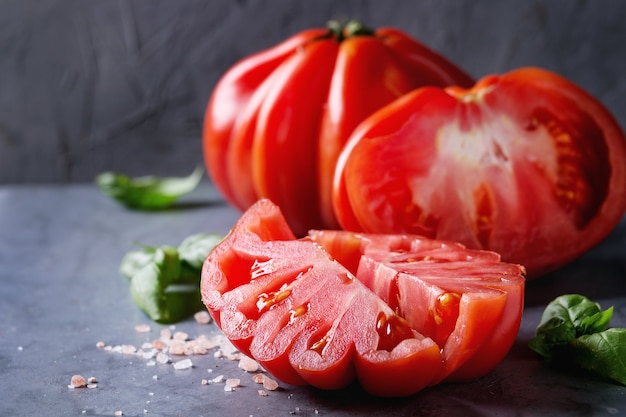 Tomatoes Coeur De Boeuf. Beefsteak tomato