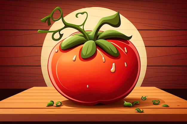 나무 테이블 에 있는 신선 한 토마토