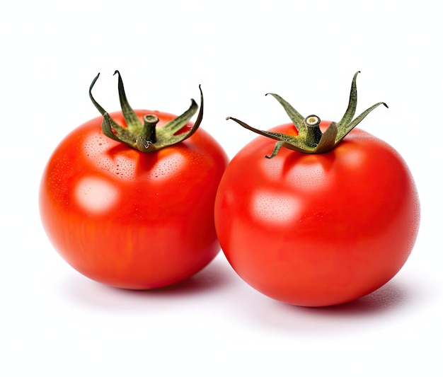 Tomatoes isolated on white created with Generative AI technology