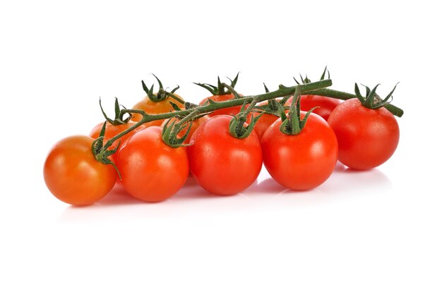 Tomatoes isolated on white.