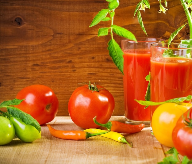 Tomatoes and juice