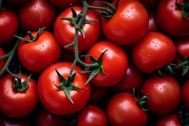 Photo tomatoes in nature