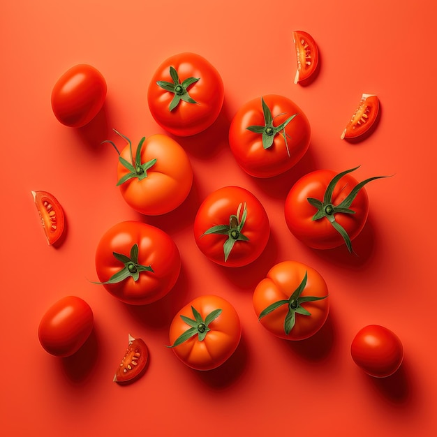 Tomatoes in their Purest Form A Clean Simple Image for Your Banner top view