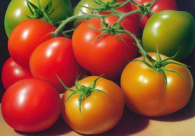 Tomatoes on vine