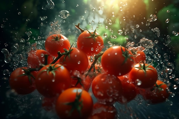 tomatoes in water Generative AI