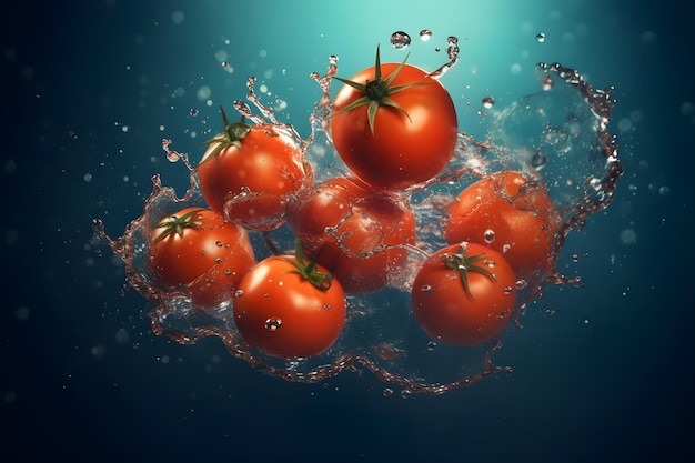 tomatoes in water Generative AI