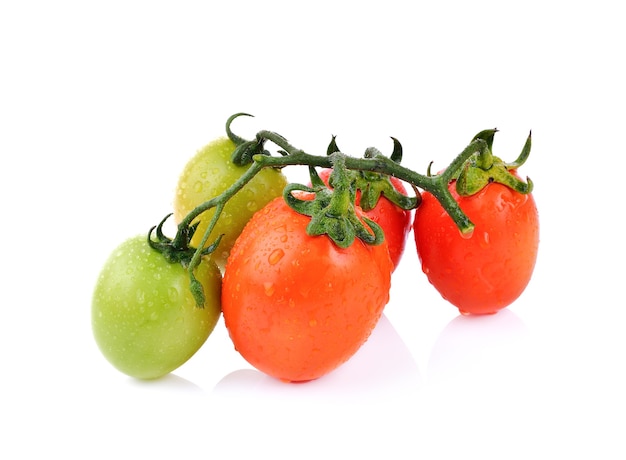 Tomatoes on white