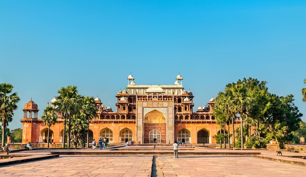 Tomb of Akbar the Great at Sikandra Fort in Agra, India