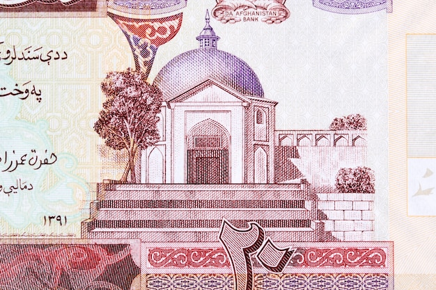 Tomb from Afghani money  Afghanis