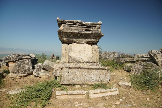 Tomb at Hierapolis Ancient City Pamukkale Denizli Turkiye