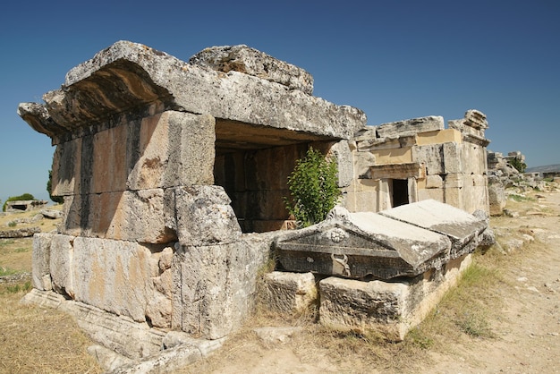 Tomb at Hierapolis Ancient City Pamukkale Denizli Turkiye