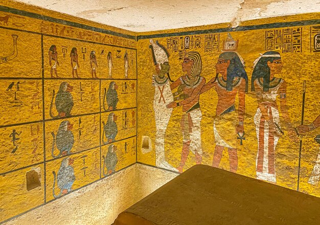 Tomb of tutankhamun kv62 in the egyptian valley of the kings in the theban necropolis egypt luxor