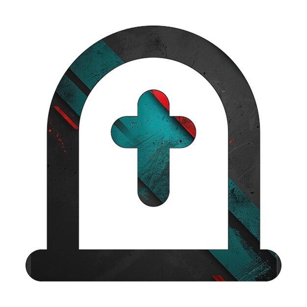 tombstone icon diagonal black green red