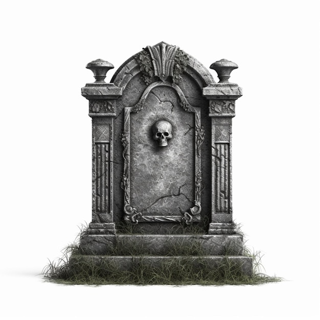 tombstone isolated on white background