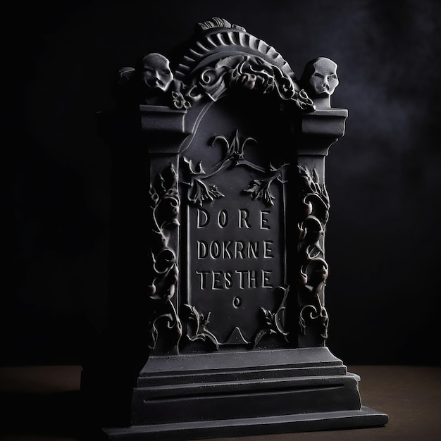 A tombstone pillar