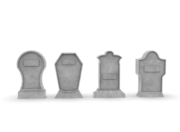Photo tombstone on a white background