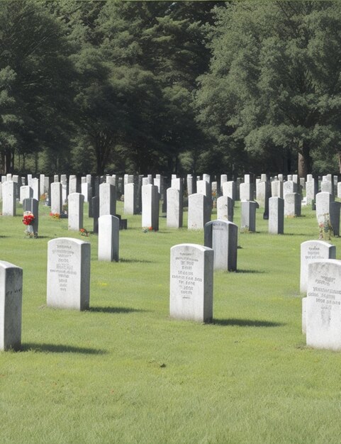 Tombstones remembering the ultimate sacrifices of brave soldiers
