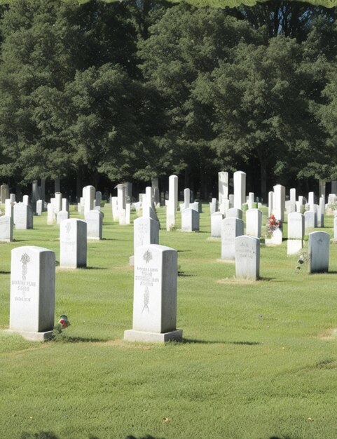 Tombstones remembering the ultimate sacrifices of brave soldiers