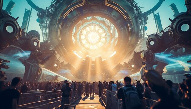 Tomorrowland muziekfestival op het futuristische podium van Mars