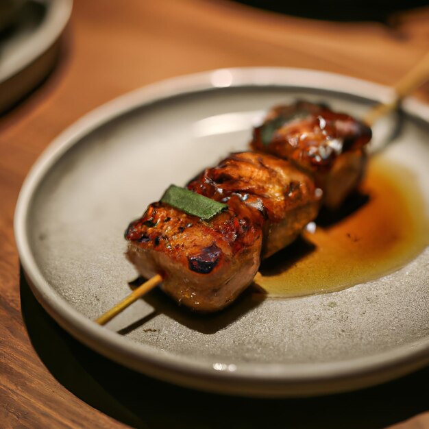 Ton Negima Grilled Pork Belly and Scallion Skewers