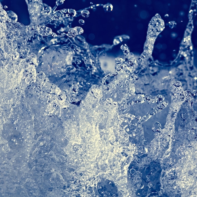 Toned image water splash background