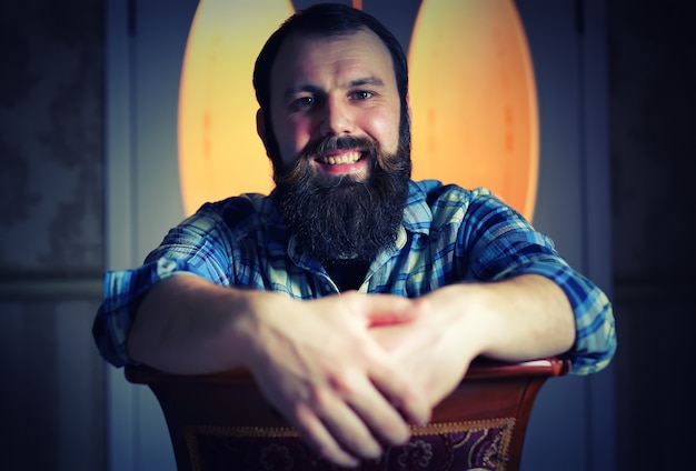 Toned man bearded look