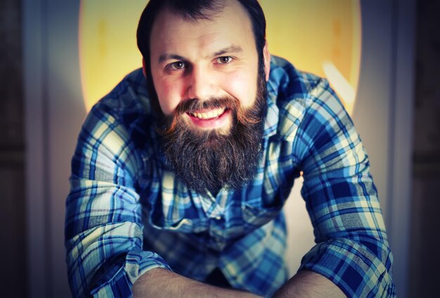 Toned man bearded look