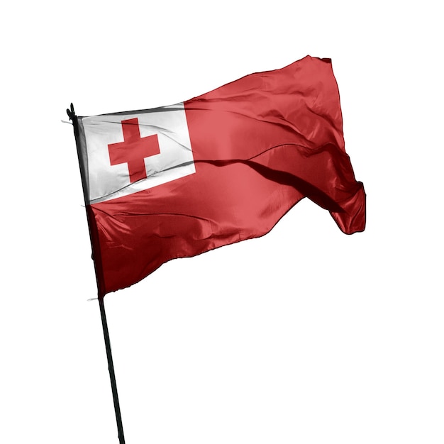 tonga flag on white background