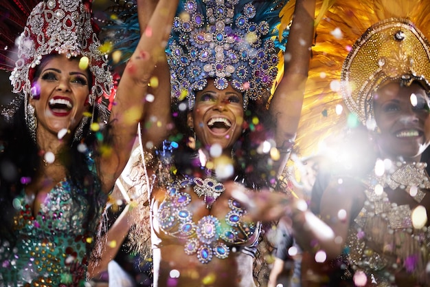 Photo tonight were dancing with the stars shot of samba dancers performing in a carnival