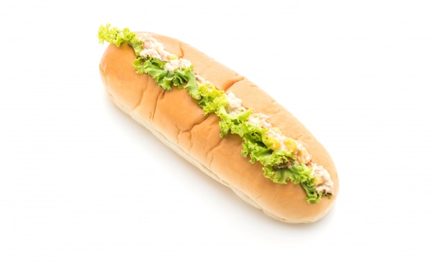 tonijn maïs salade hotdog